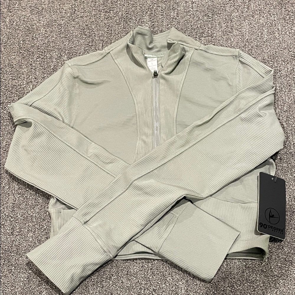 Light Gray Zip-Up Jacket